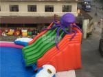 Giant Outdoor Inflatable Water Park , Custom Children Octopus Water Slide