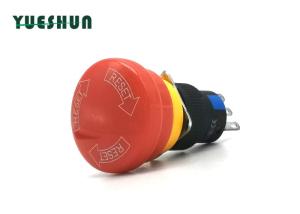 Quality Flame Retardant Plastic Emergency Stop Button Switch 16mm Dustproof Design wholesale