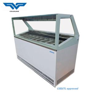 Dixell Digital Control Commercial Ice Cream Display Freezer 12 Pans