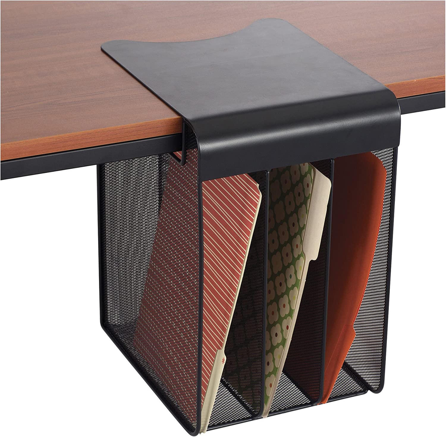 Efficiently Store Files Solid Hanging Desk Storage Box with Rear Cable Opening