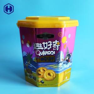 Quality Octagon Shape IML Bucket 1.96 Gallon 8.25L Plastic Biscuit Containers wholesale