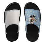 Custom Printable Leather Sublimation PVC Flip Flops With Buckle Blank Slippers