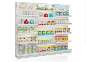 Quality 100kg / Layer Supermarket Display Racks With LED Light 65Kg Capacity wholesale