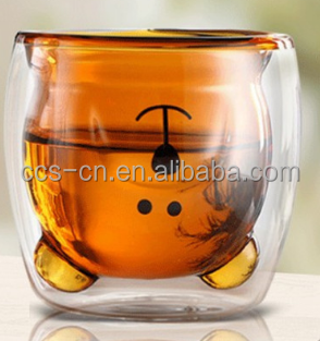 150ml 240ml 300ml Heart Shaped High Borosilicate Milk Mugs Tea Mugs Insulated Double Wall Glass Coffee Cup