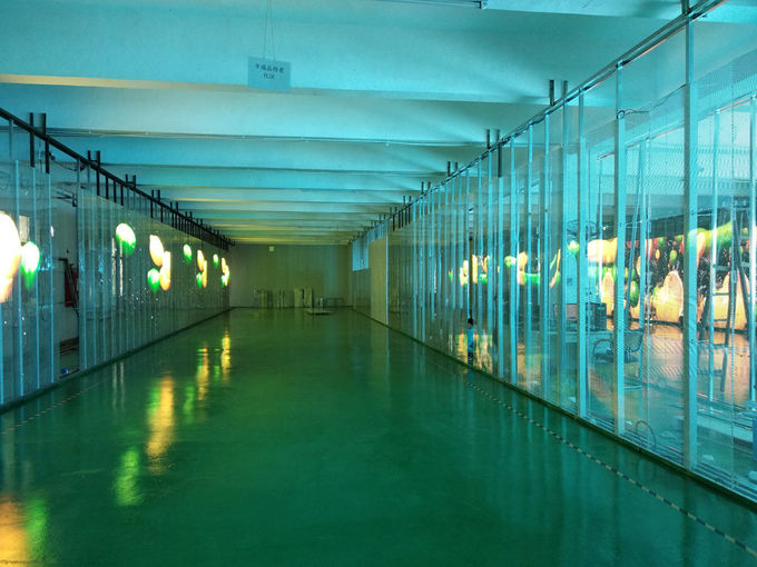 Commercial advertising P7.81 outdoor transparent led display Hanging Or Stacking Installation 4