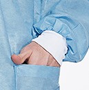 disposable lab coat blue full length SMS 42G