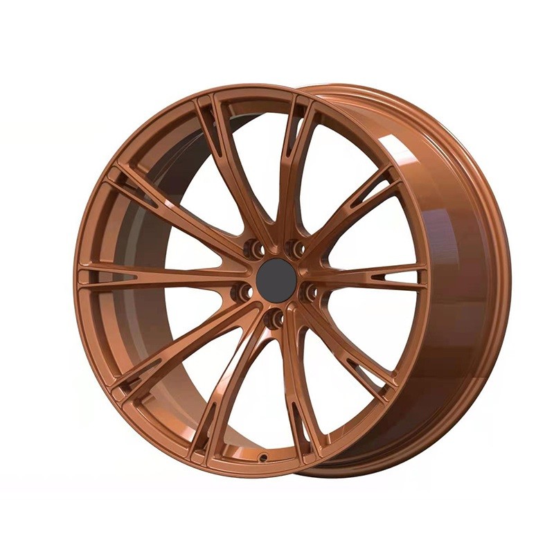 Centerlock type bright colour painting Forged Custom Wheels 18 19 Inch With Black Machine Face rims