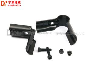 Quality Electrophoresis Surface Lean Tube Connector black joint for 28mm rack system HJ-2 wholesale