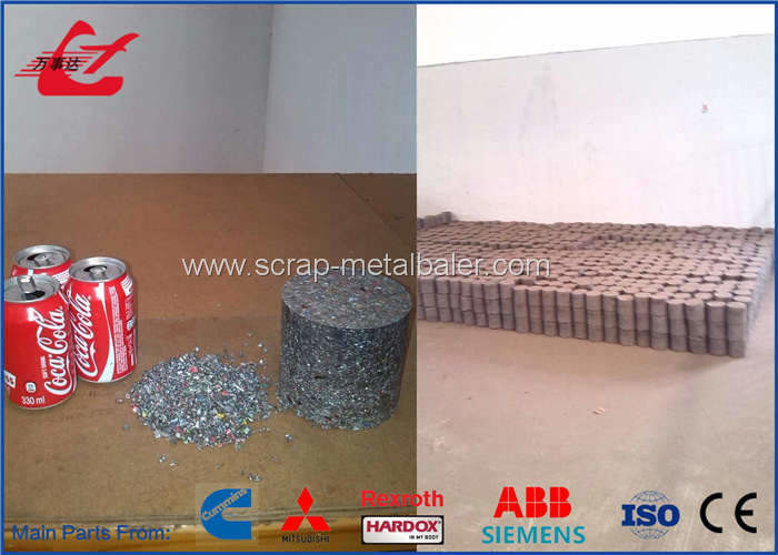 Full Automatic Copper Sawdust Chips Powder Briquetting Press Machine 30kW Motor