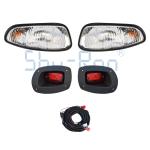 EZGO RXV Golf Cart Basic Street Legal Halogen Light KIT w/LED Tail Light