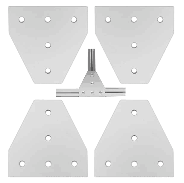Offering Sample 90 Degree L Shape Corner Bracket Plate for 20 x 20mm Aluminum Profile
