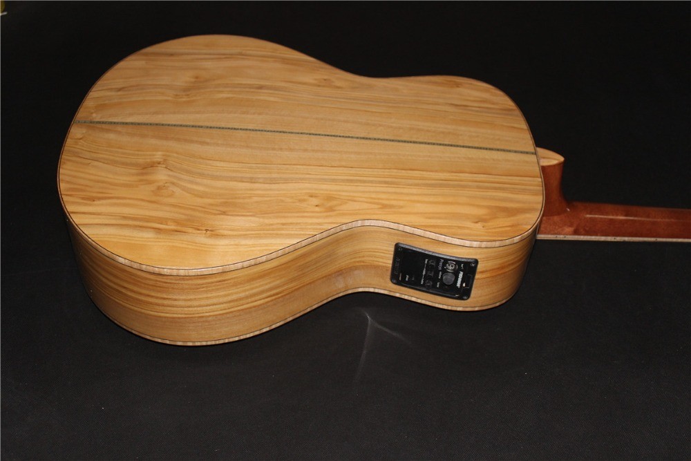 AAAA all Solid imported olive wood OM body custom guitar acoustic electric guitar