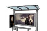 Good Light Transmission Portable Bus Shelters , H Shaped Stainless Steel Glass