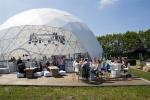 Geo Shelters Geodesic Transparent Dome Tent Glass Door 24m For Outside Events