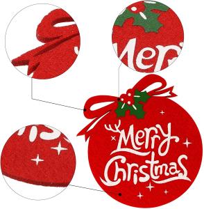 Quality Red Felt Coasters Table Mat Xmas Winter Coffee Cup Mat Ornament wholesale