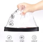 Quart Size Zipper Bags- Triple-sealed Seam Leakproof Clear Cosmetic Bag for