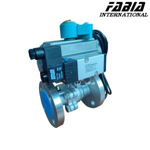 Quality Flanged Connection Pneumatic 304 Stainless Steel Ball Valve Two Piece wholesale