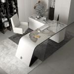 Office Desk Furniture Design for Home Executive Boss Luxury Grey Escritorio De