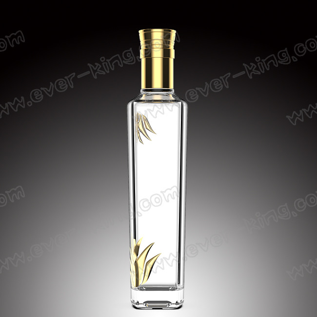 Screw Cap Custom Glass Bottle For Tequila Liquor Spirits