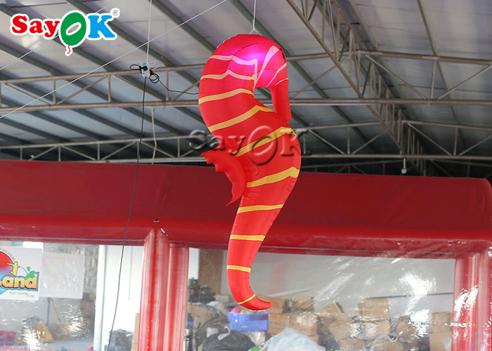2m LED Light Inflatable Seahorse Model For Festival Decoration