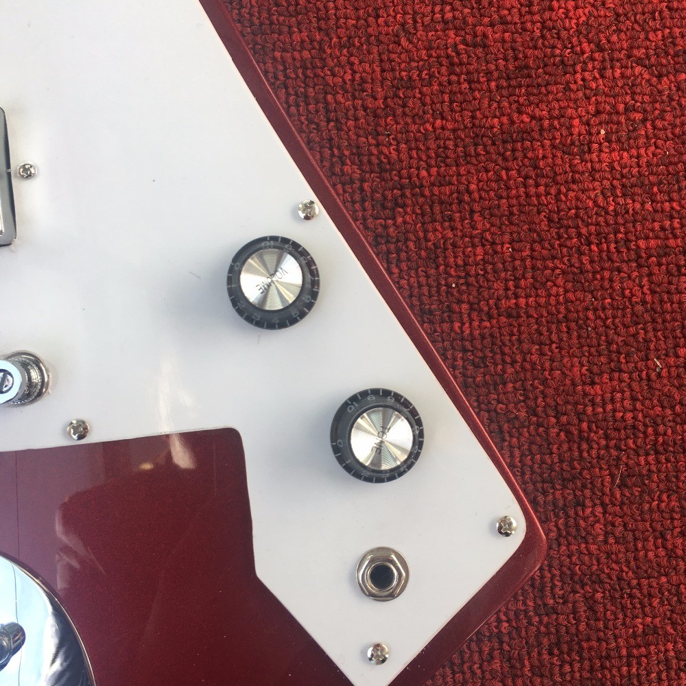 Electric guitar in red