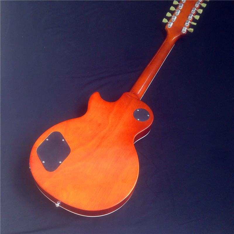 Standard LP electric guitar with gold hardware and flower inlay