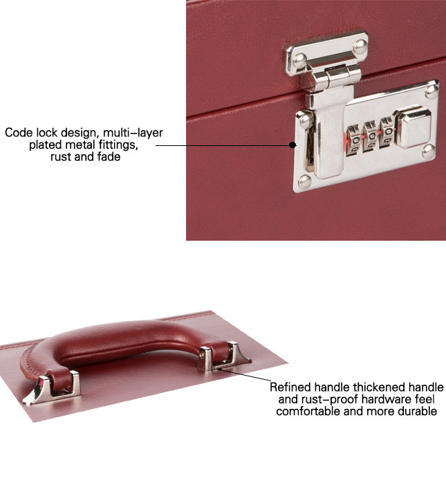 Locked Luxury Bracelet Gift Box , Storage / Travel Jewelry Organizer Case