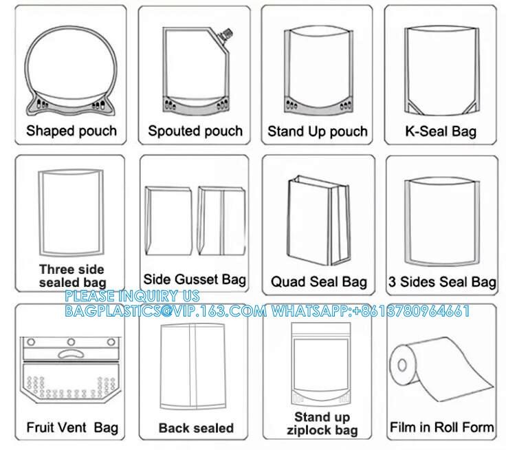 Opp Pla Packaging Bag Candy Bopp Clear Block Bottom Pouch Opp Square Bottom Bag Opp Cello Gusset Square Bottom Bag