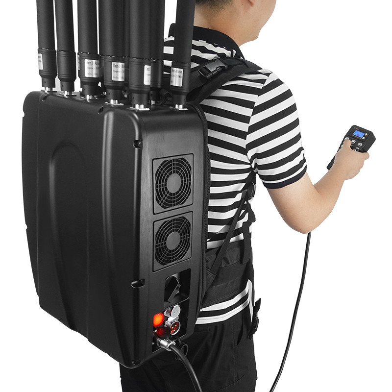 10 Channel 1.5km 433mhz 2.4G Manpack Jammer 360° full Range Jamming For FPV