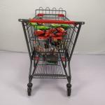 125L Standard American Shopping Trolley Warehouse Shopping Cart With Foldable