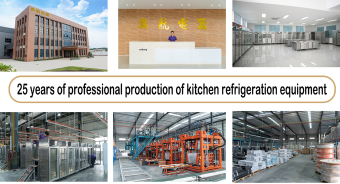 Rustproof 6 Door Commercial Freezer Stainless Steel 1600L Commercial Kitchen Refrigerator Freezer