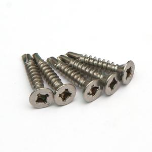 Quality 316 A4 Stainless Steel Pozisquare Drive Self Drilling Screws Flat Head For Aluminium Plate wholesale