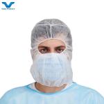 Class I Medical Disposable Nonwoven Hood For Protective Food Processing In White