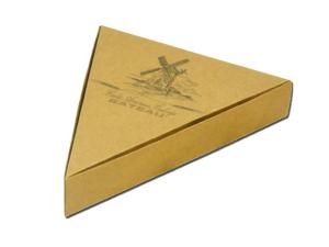 Quality Manufacture Wholesale Custom Made Color Printed Kraft Paper Pizza Box Packaging , Triangle Shape Kraft Paper Box wholesale