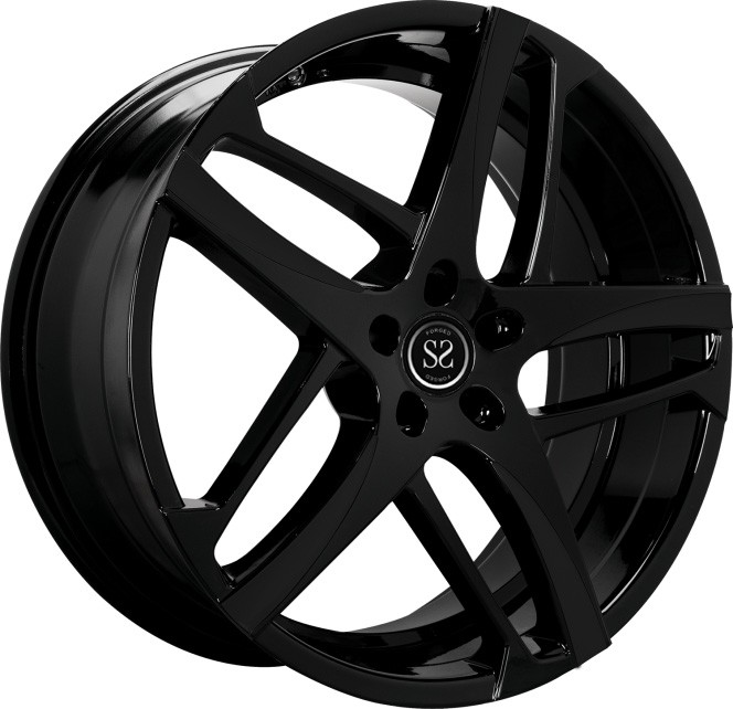 19 inch black machine face chrome 5*120 1 piece forged racing wheels rim