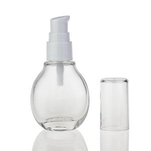 Quality Yuhua 35ml Cosmetic Lotion Pump Bottle Eco Friendly Clear Glass wholesale