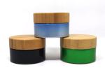 100g Bamboo Top Glass Makeup Pots Anti Mold Body Lotion Containers