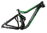 Aluminum Alloy All Mountain Bike Frame Black / Green Color Lightweight Structure