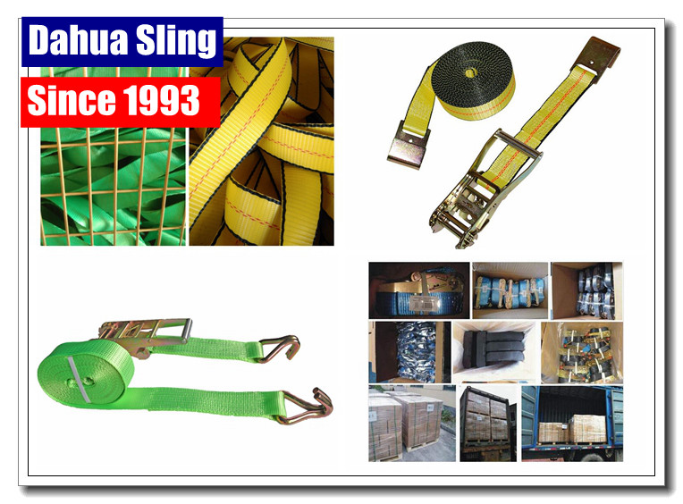 High Tension Heavy Duty Ratchet Strap Webbing 50Mm 5000 Kg Acid Resistance