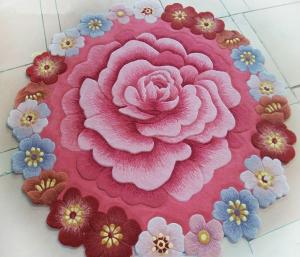 Quality Blooming Flowers Handtufted Acrylic Carpet and Rug wholesale