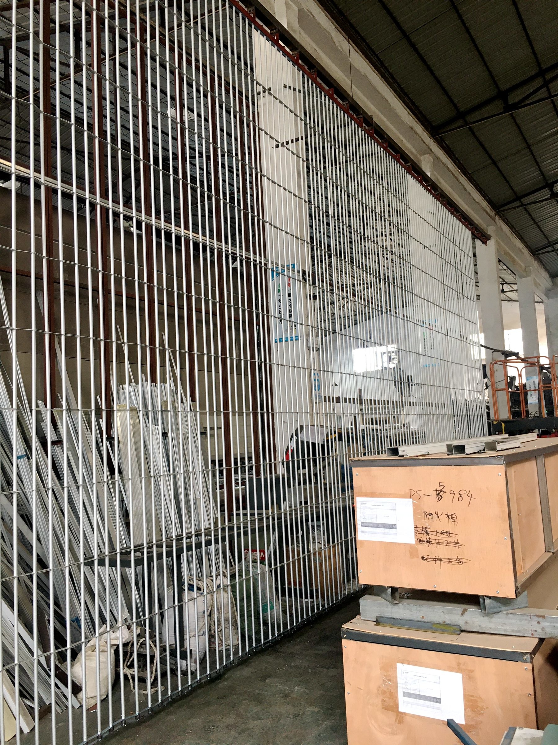 Lateral Automatic Sliding Security Shutters Motorized Stainless Steel Grille Shutter
