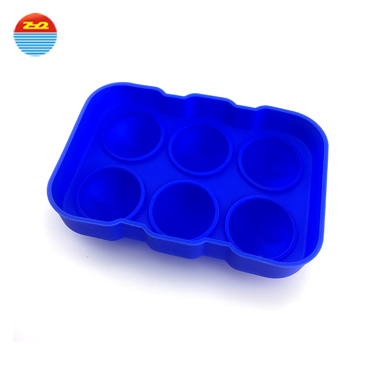 Best selling 6-ball easy release large wholesale make your own custom silicone ice cube tray ice cream mold