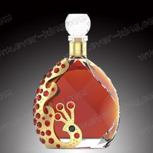 Quality Luxury Crystal 700Ml Whiskey Glass Bottle With Glass Cap wholesale