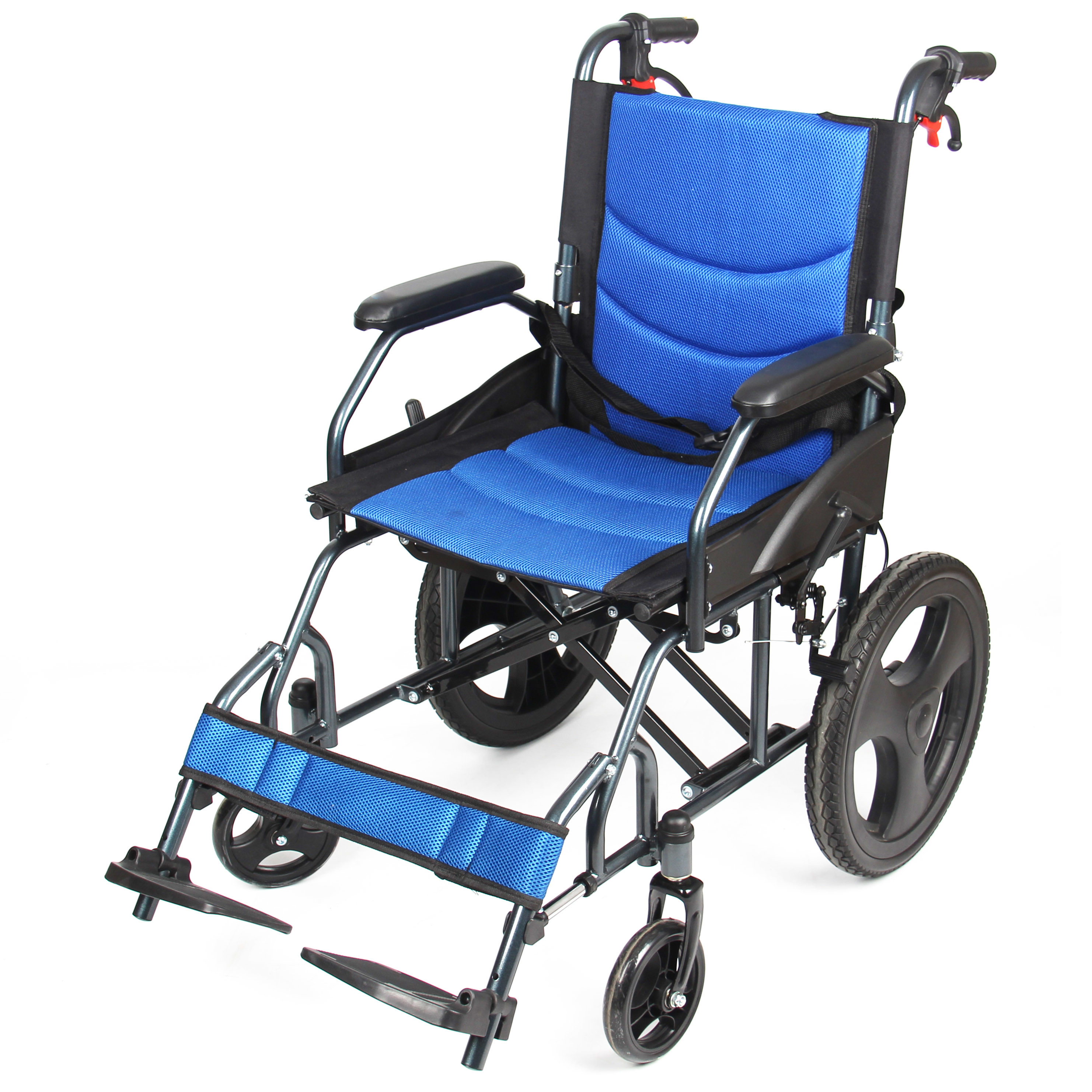 Customized Wheels Lightweight Easy To Carry and Store Foldable Manual Wheelchair With Flip-up Armrest