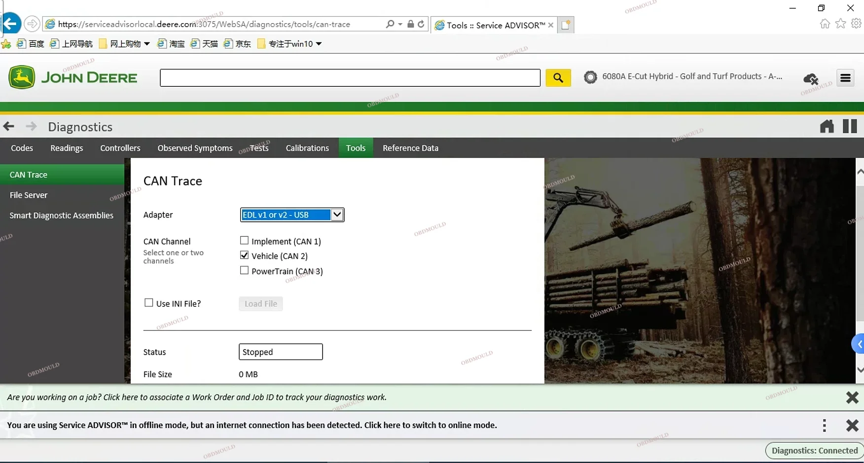For Service EDL V3 V5.3 version Advisor Electronic Data Link construction agriculture diagnostic tool For JDeere Service Advisor EDL V3 Electronic