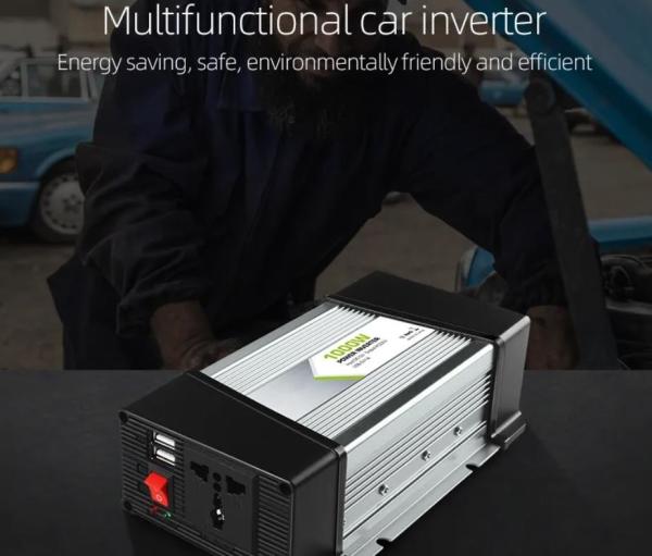 DC To AC Corrected Sine Wave Power Inverter 12v To 220v 1000W DC AC Power