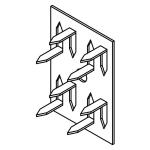 G300 Z275 Impaling Clips for Fiberglass Acoustic Panels 2x1.5 inch