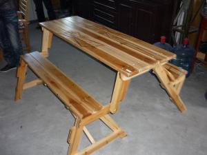 Quality China LFurniture Wooden Bench that can be Transformed to Table and Bench Set-17 wholesale