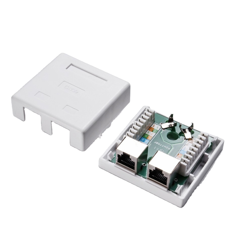 Plastic Cat6 2port FTP Keystone Jack Female Connector for Smooth Network Connection
