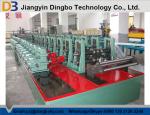 Color Steel Metal Storage Rack Making Machine With Gear Box Transmission